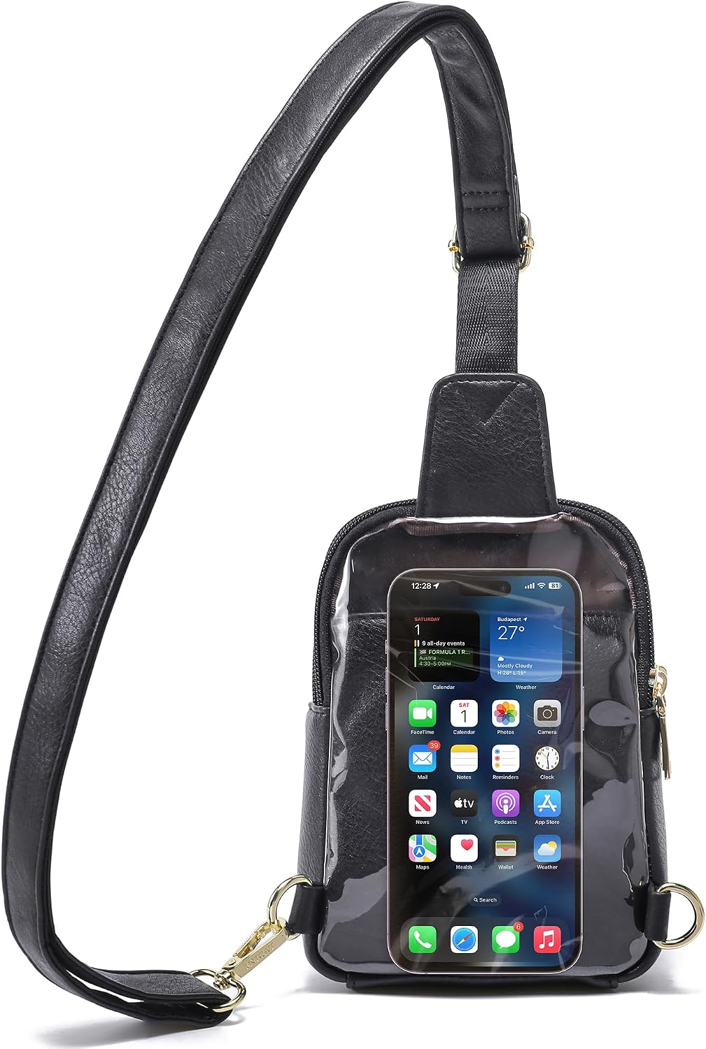 Travel Small Sling Bag for Women Anti Theft Crossbody Bags Phone Purse Cross Body Fanny Pack Over the Shoulder Bags(Black)