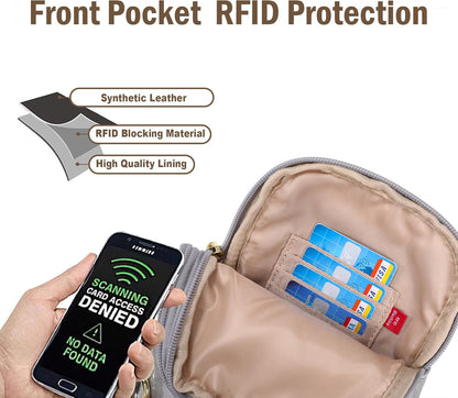 Travel Small Sling Bag for Women Anti Theft Crossbody Bags Phone Purse Cross Body Fanny Pack Over the Shoulder Bags(Black)