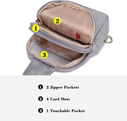 Travel Small Sling Bag for Women Anti Theft Crossbody Bags Phone Purse Cross Body Fanny Pack Over the Shoulder Bags(Black)