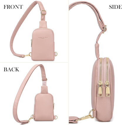 Travel Small Sling Bag for Women Anti Theft Crossbody Bags Phone Purse Cross Body Fanny Pack Over the Shoulder Bags(Black)