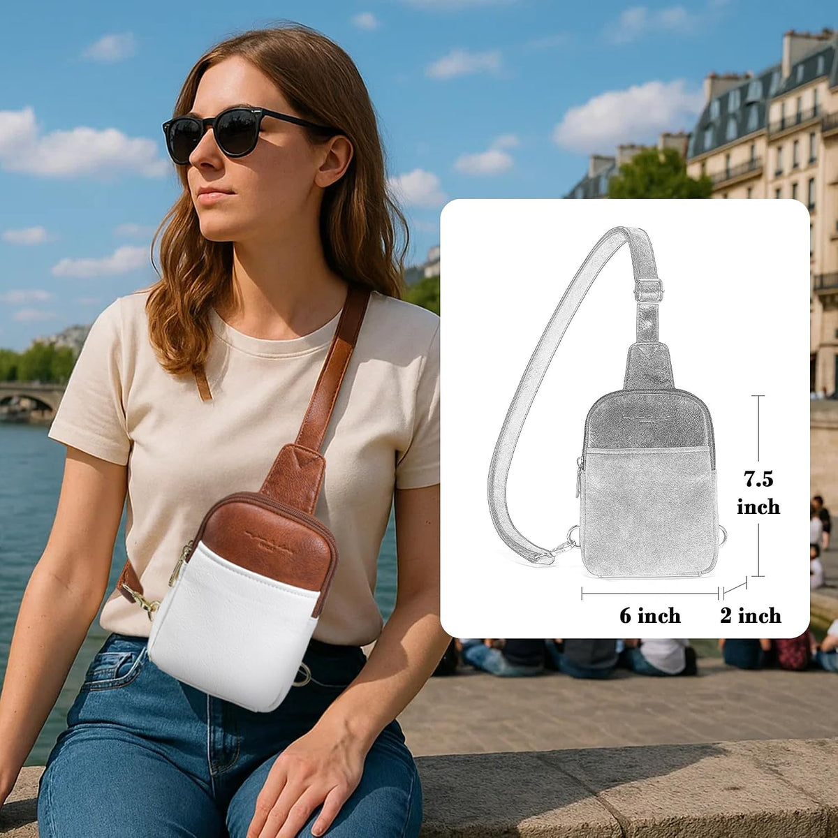 Travel Small Sling Bag for Women Anti Theft Crossbody Bags Phone Purse Cross Body Fanny Pack Over the Shoulder Bags(Black)