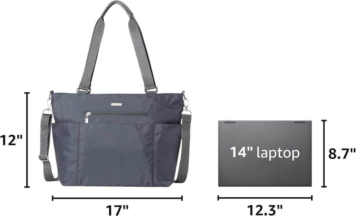 Essential Laptop Tote - Work Tote Bag with Laptop Sleeve - Lightweight Travel Crossbody Shoulder Bag for Women