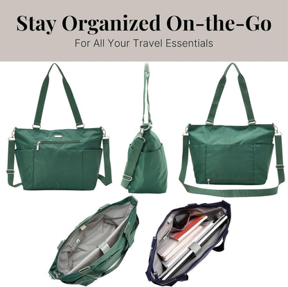 Essential Laptop Tote - Work Tote Bag with Laptop Sleeve - Lightweight Travel Crossbody Shoulder Bag for Women