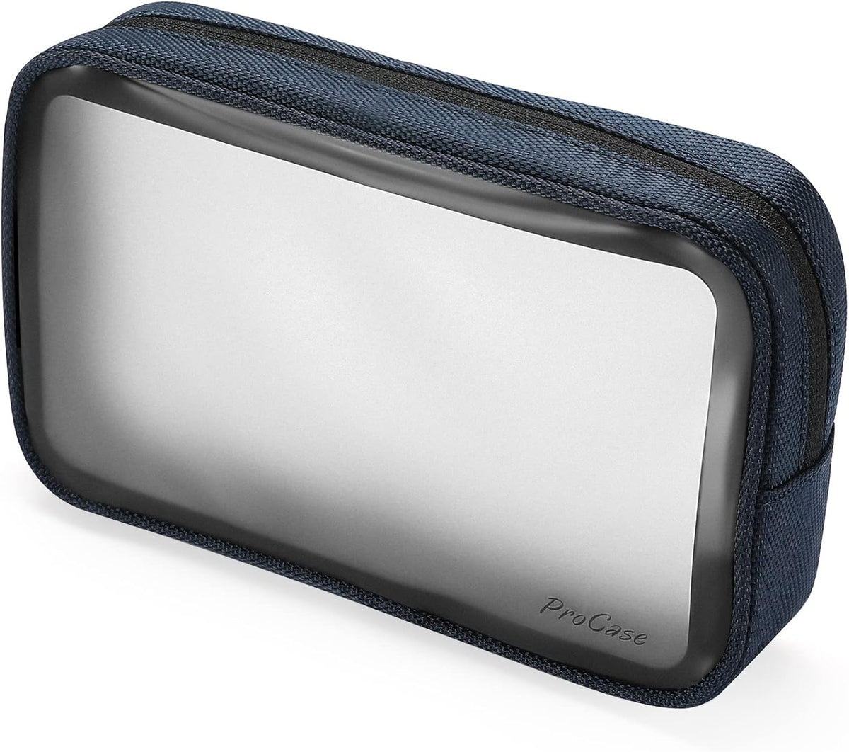 TSA Approved Travel Toiletry Bag Pouch, Matte Clear Travel Organizer Airport Carry-On Checkpoint Airline Compliant Storage Bag -1 Pack, Black