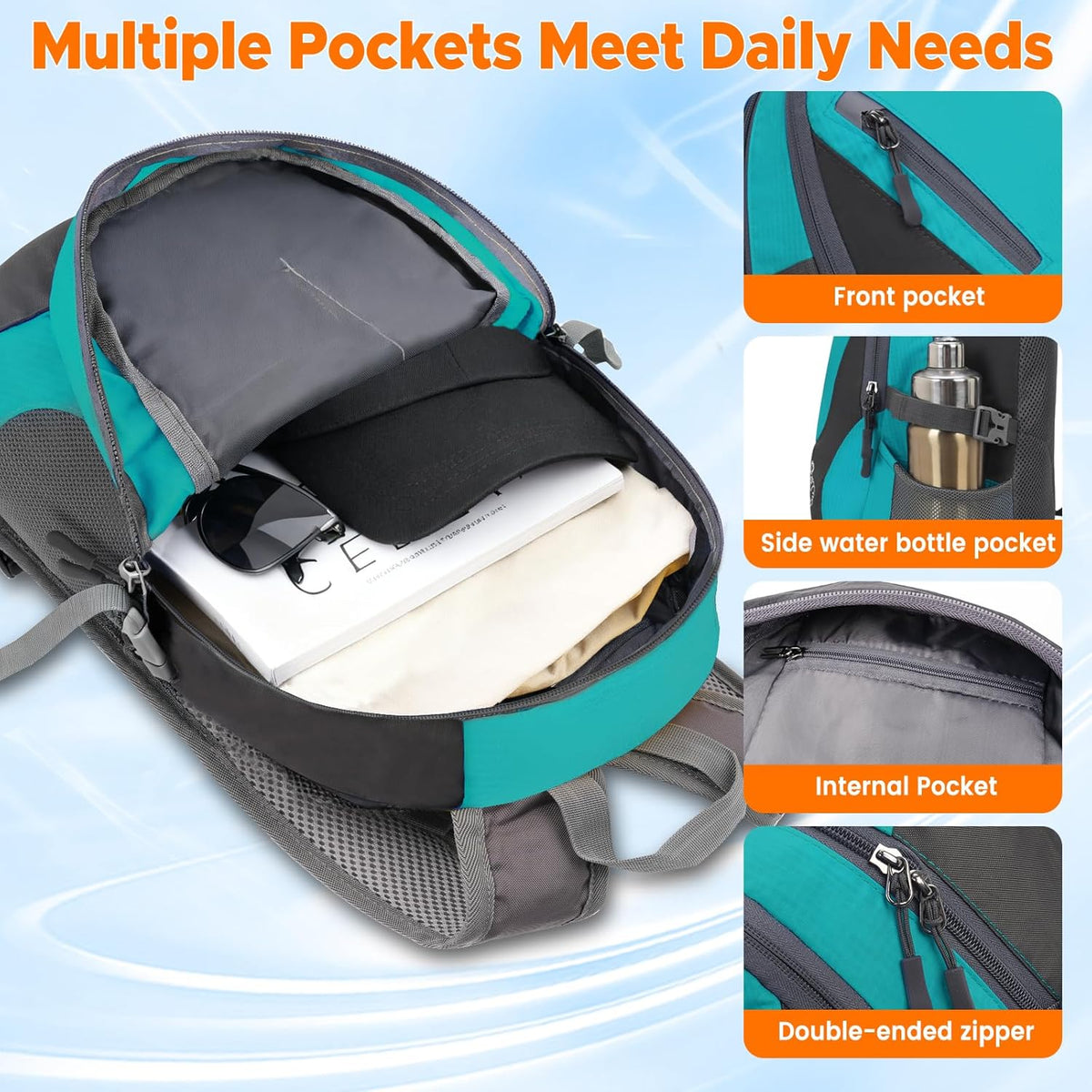 Small Hiking Backpack Women Men 20L Lightweight Travel Backpack Daypack Casual Backpack For Cycling Outdoor Camping