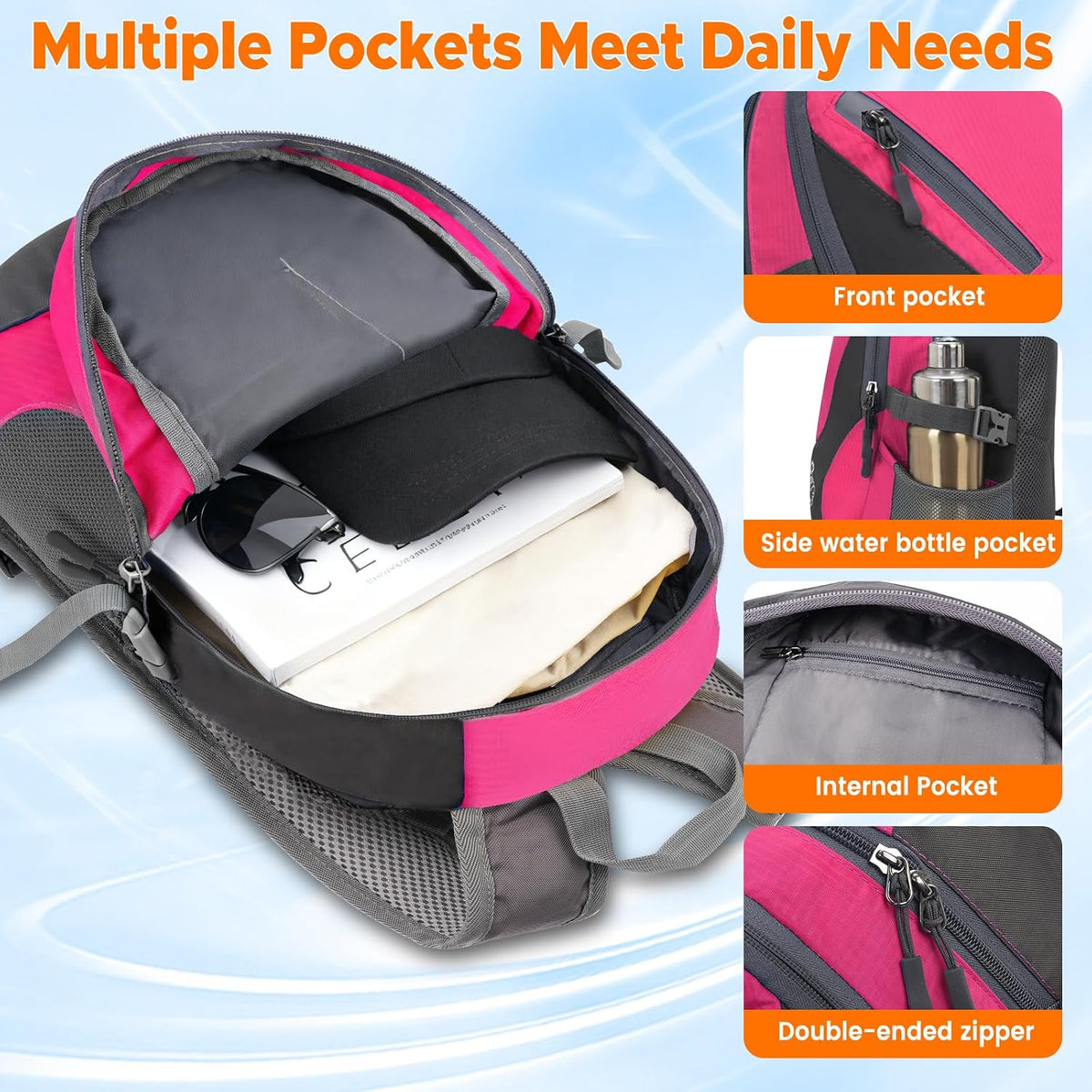 Small Hiking Backpack Women Men 20L Lightweight Travel Backpack Daypack Casual Backpack For Cycling Outdoor Camping