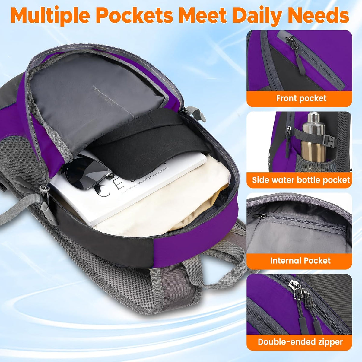 Small Hiking Backpack Women Men 20L Lightweight Travel Backpack Daypack Casual Backpack For Cycling Outdoor Camping