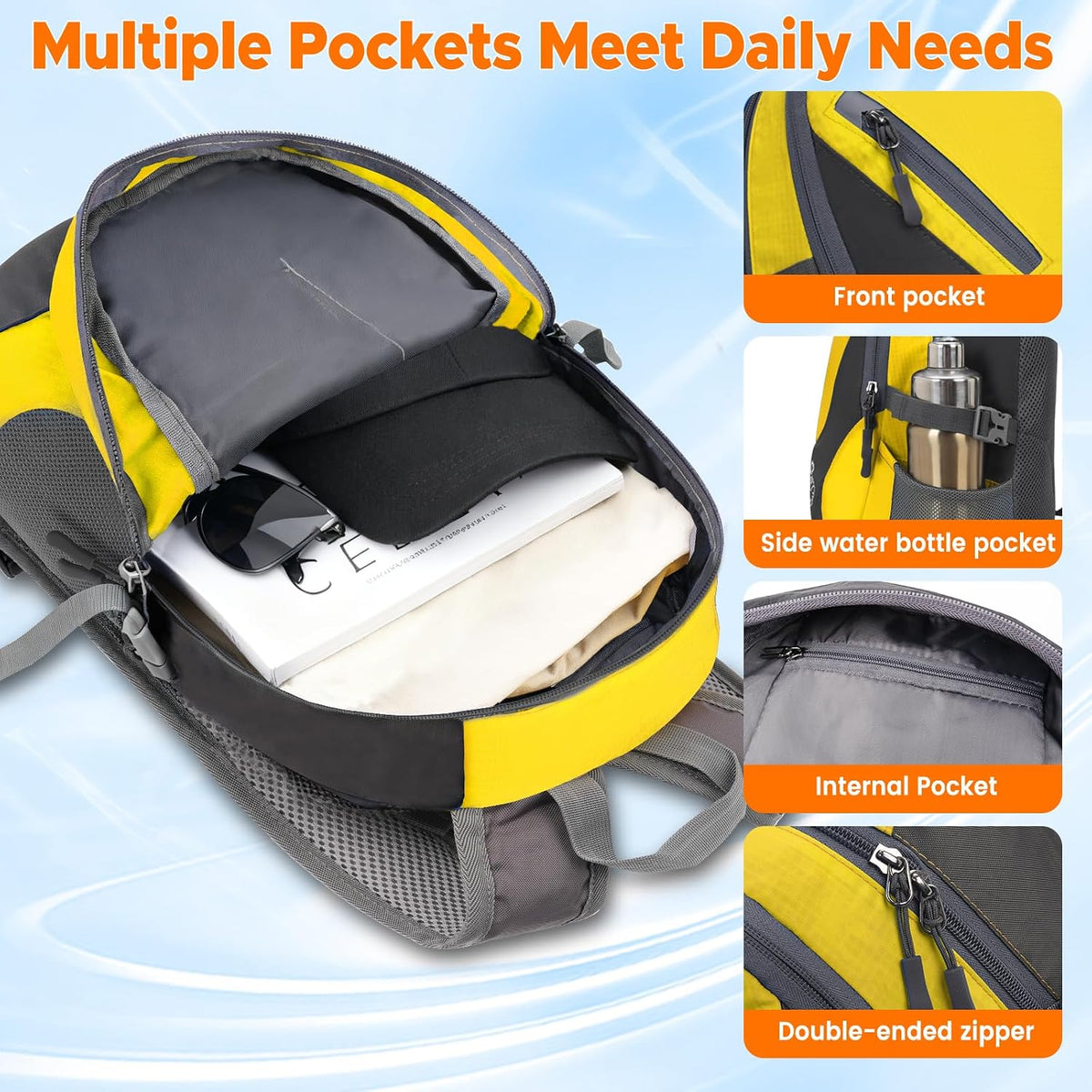 Small Hiking Backpack Women Men 20L Lightweight Travel Backpack Daypack Casual Backpack For Cycling Outdoor Camping