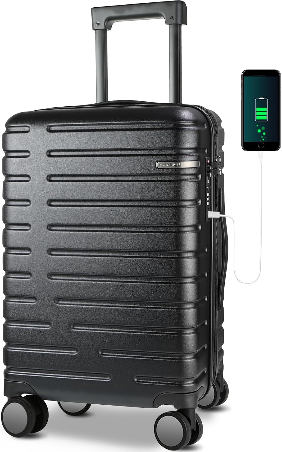 Carry On Luggage with Spinner Wheels, Hard Shell Carry-On Expandable Suitcase 21x14x9 Airline Approved & Built-in TSA Lock, Durable Travel Rolling Suitcase, Carry-On 20-Inch, Lake Blue