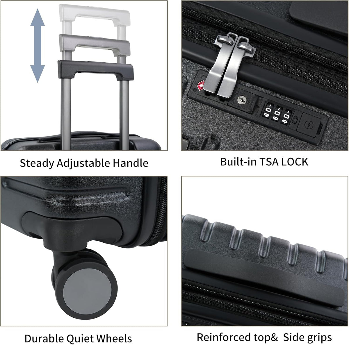Carry On Luggage with Spinner Wheels, Hard Shell Carry-On Expandable Suitcase 21x14x9 Airline Approved & Built-in TSA Lock, Durable Travel Rolling Suitcase, Carry-On 20-Inch, Lake Blue