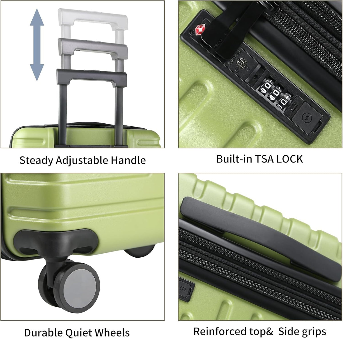Carry On Luggage with Spinner Wheels, Hard Shell Carry-On Expandable Suitcase 21x14x9 Airline Approved & Built-in TSA Lock, Durable Travel Rolling Suitcase, Carry-On 20-Inch, Lake Blue