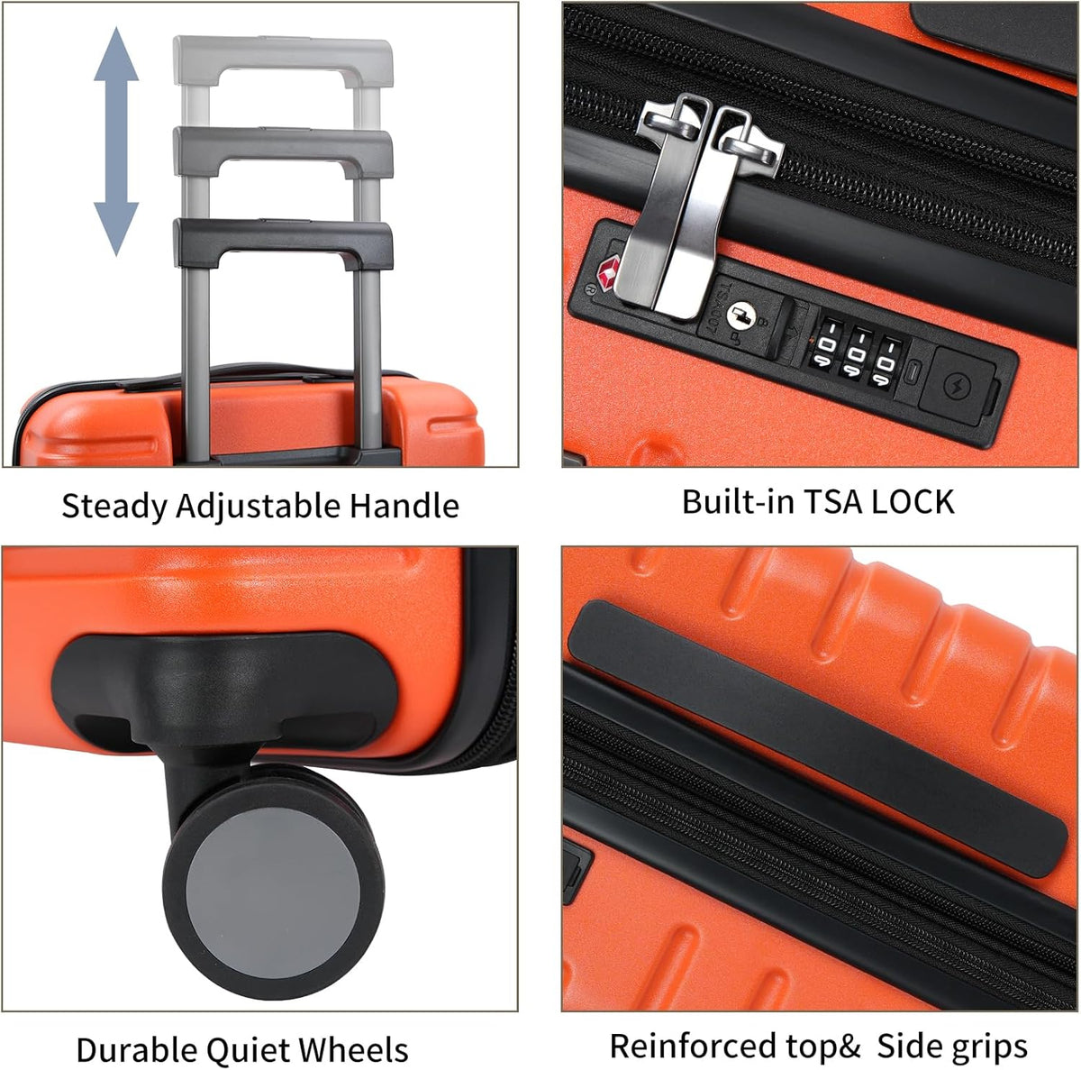 Carry On Luggage with Spinner Wheels, Hard Shell Carry-On Expandable Suitcase 21x14x9 Airline Approved & Built-in TSA Lock, Durable Travel Rolling Suitcase, Carry-On 20-Inch, Lake Blue
