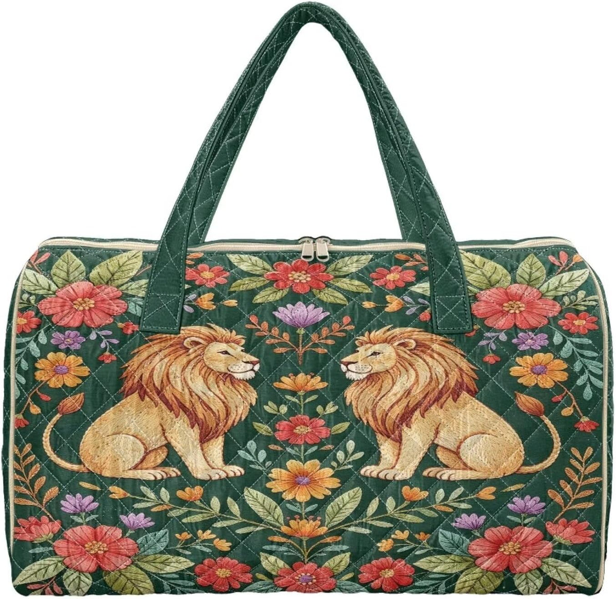 Black Cat Quilted Tote Bag Duffle Bags For Women Travel Quilt Sling Shoulder Bag Large Overnight Hobo Handbag for Work Gym Sport