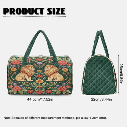 Black Cat Quilted Tote Bag Duffle Bags For Women Travel Quilt Sling Shoulder Bag Large Overnight Hobo Handbag for Work Gym Sport