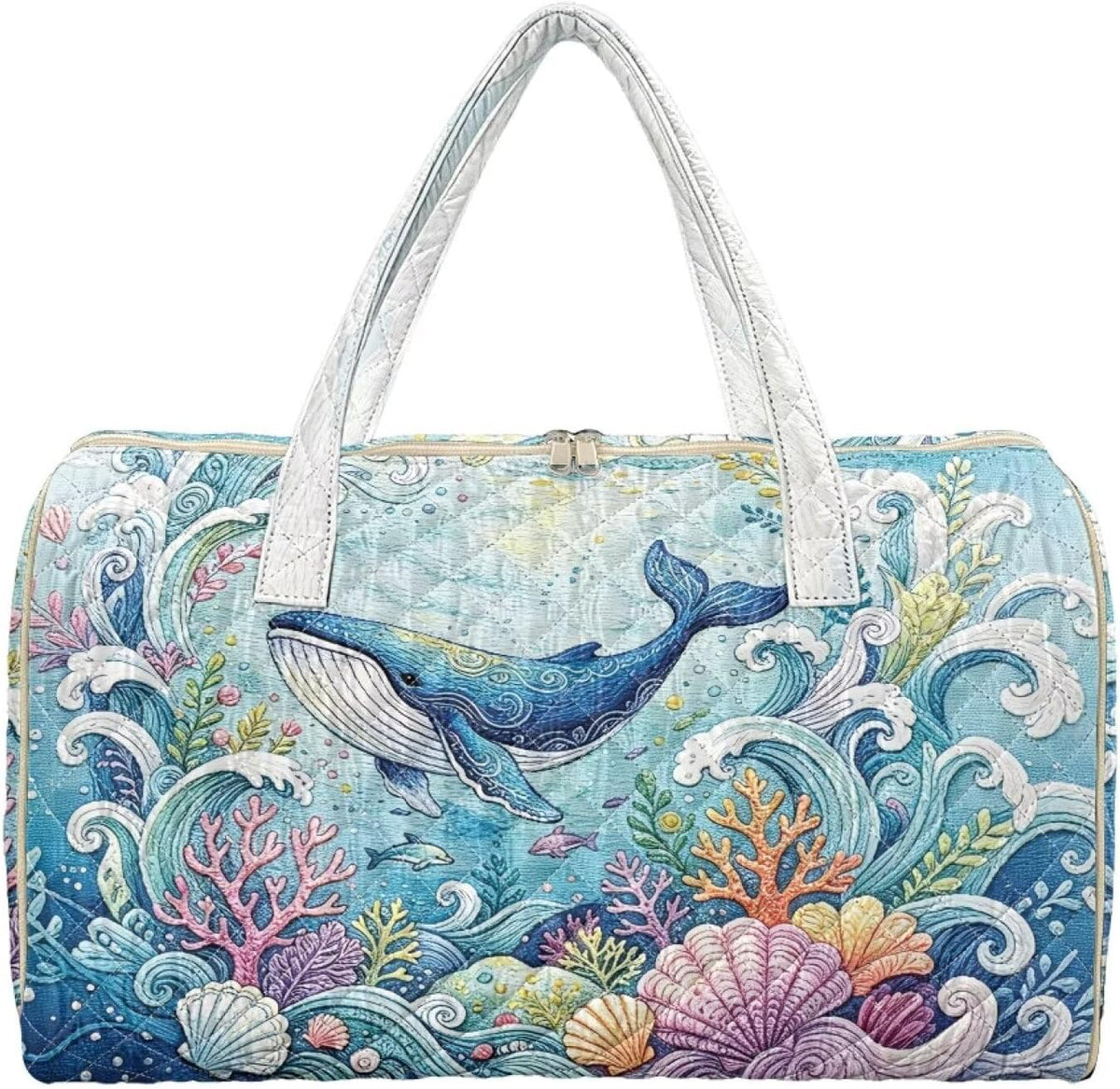 Black Cat Quilted Tote Bag Duffle Bags For Women Travel Quilt Sling Shoulder Bag Large Overnight Hobo Handbag for Work Gym Sport