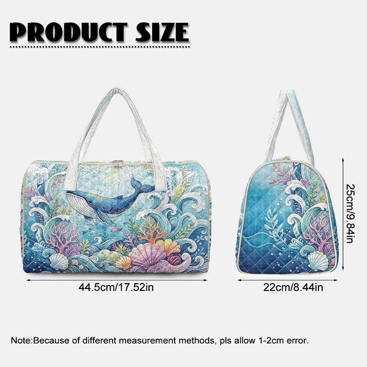 Black Cat Quilted Tote Bag Duffle Bags For Women Travel Quilt Sling Shoulder Bag Large Overnight Hobo Handbag for Work Gym Sport