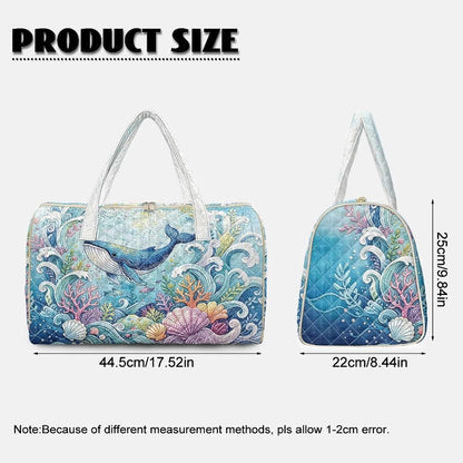 Black Cat Quilted Tote Bag Duffle Bags For Women Travel Quilt Sling Shoulder Bag Large Overnight Hobo Handbag for Work Gym Sport