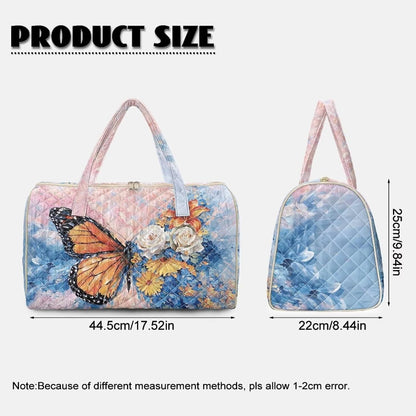 Black Cat Quilted Tote Bag Duffle Bags For Women Travel Quilt Sling Shoulder Bag Large Overnight Hobo Handbag for Work Gym Sport