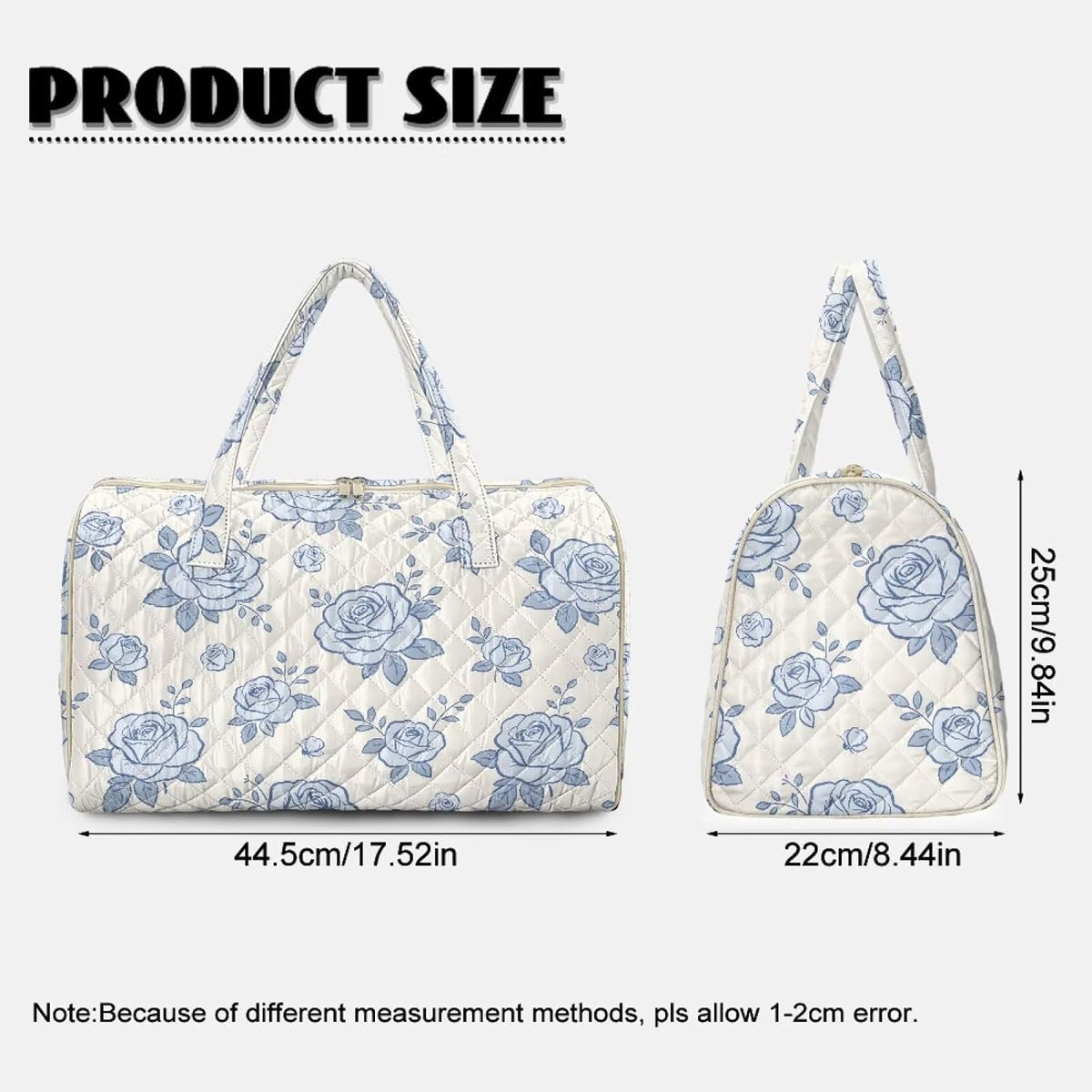 Black Cat Quilted Tote Bag Duffle Bags For Women Travel Quilt Sling Shoulder Bag Large Overnight Hobo Handbag for Work Gym Sport