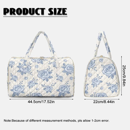Black Cat Quilted Tote Bag Duffle Bags For Women Travel Quilt Sling Shoulder Bag Large Overnight Hobo Handbag for Work Gym Sport