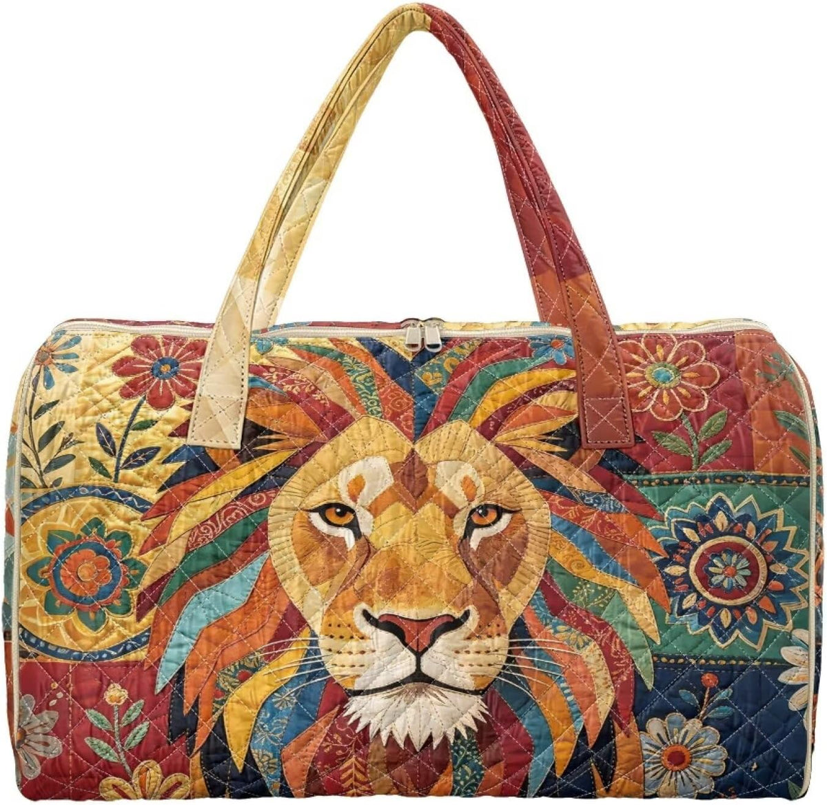 Black Cat Quilted Tote Bag Duffle Bags For Women Travel Quilt Sling Shoulder Bag Large Overnight Hobo Handbag for Work Gym Sport