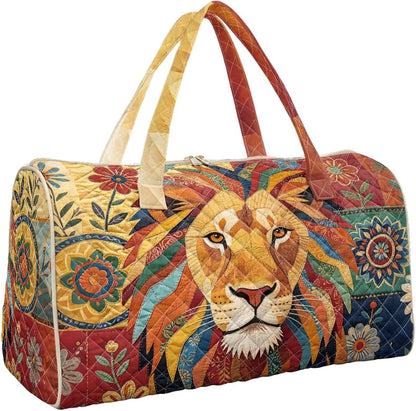 Black Cat Quilted Tote Bag Duffle Bags For Women Travel Quilt Sling Shoulder Bag Large Overnight Hobo Handbag for Work Gym Sport