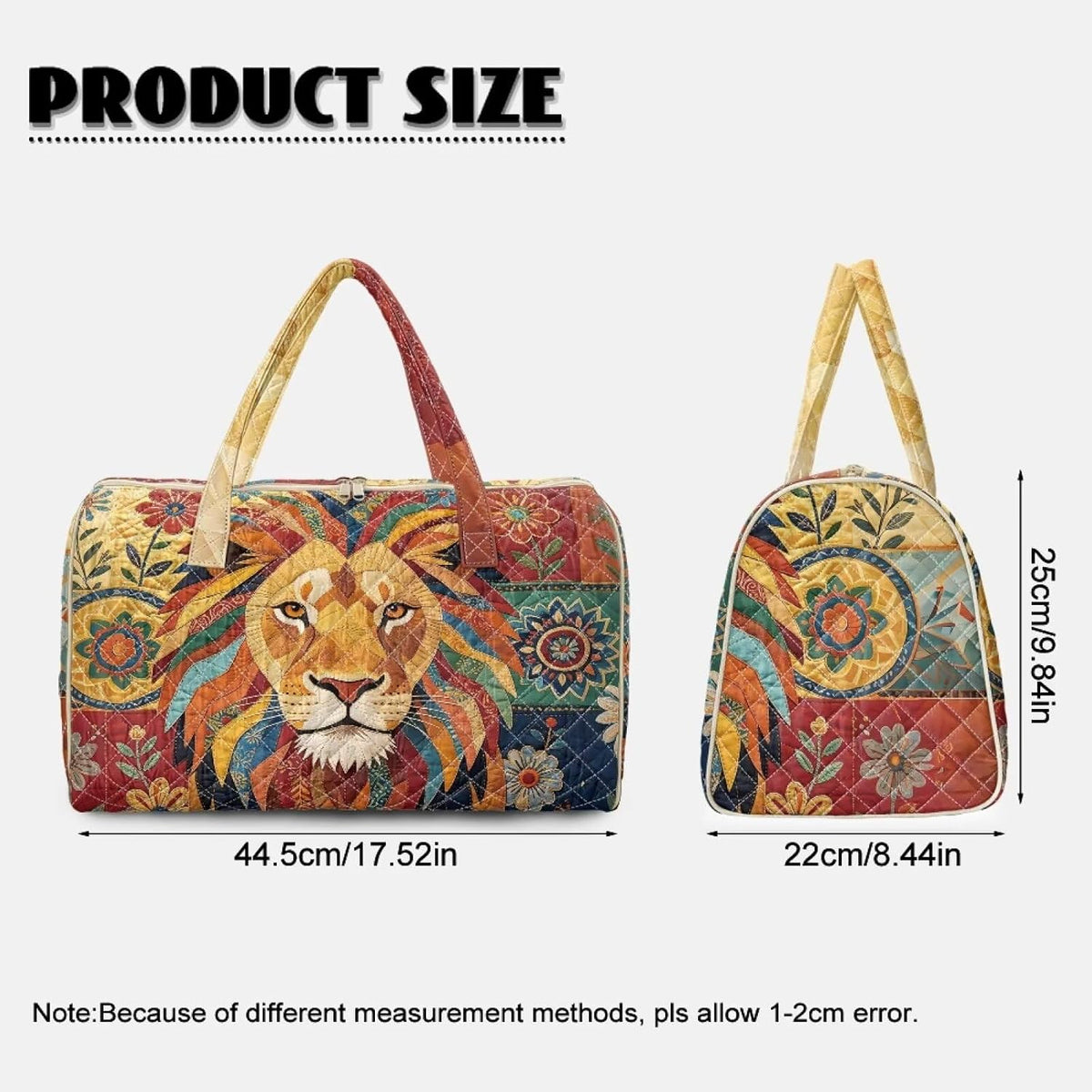 Black Cat Quilted Tote Bag Duffle Bags For Women Travel Quilt Sling Shoulder Bag Large Overnight Hobo Handbag for Work Gym Sport