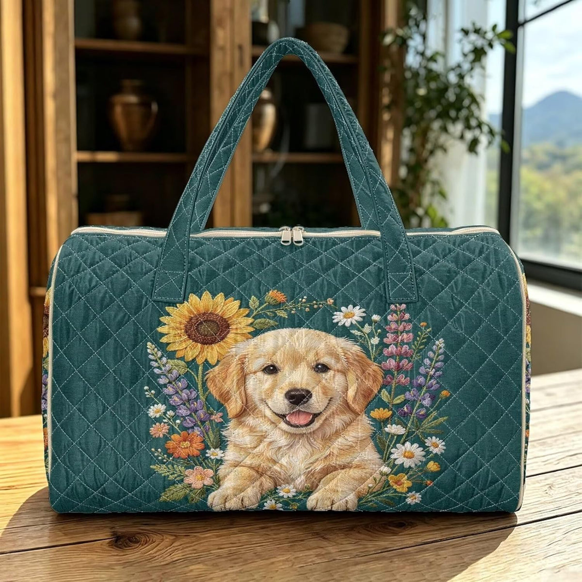 Black Cat Quilted Tote Bag Duffle Bags For Women Travel Quilt Sling Shoulder Bag Large Overnight Hobo Handbag for Work Gym Sport