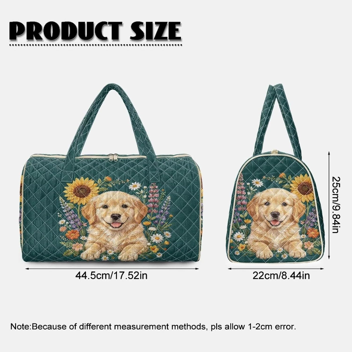 Black Cat Quilted Tote Bag Duffle Bags For Women Travel Quilt Sling Shoulder Bag Large Overnight Hobo Handbag for Work Gym Sport