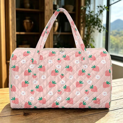 Black Cat Quilted Tote Bag Duffle Bags For Women Travel Quilt Sling Shoulder Bag Large Overnight Hobo Handbag for Work Gym Sport