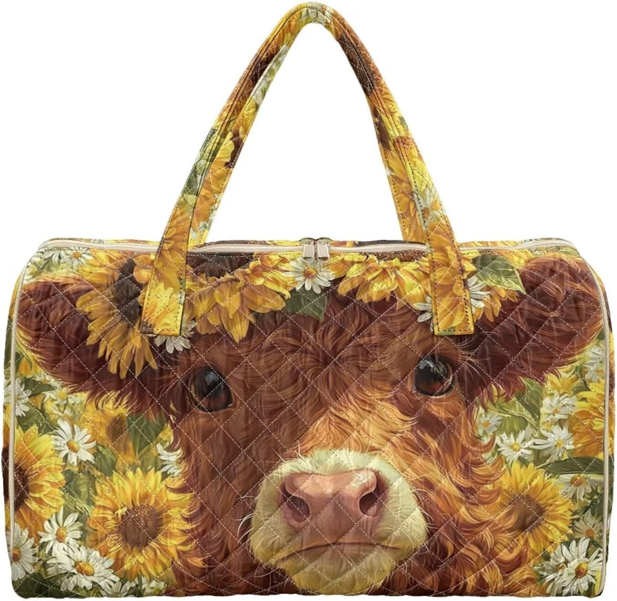 Black Cat Quilted Tote Bag Duffle Bags For Women Travel Quilt Sling Shoulder Bag Large Overnight Hobo Handbag for Work Gym Sport