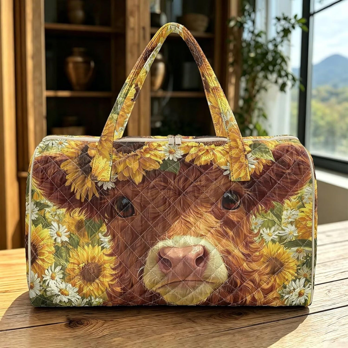 Black Cat Quilted Tote Bag Duffle Bags For Women Travel Quilt Sling Shoulder Bag Large Overnight Hobo Handbag for Work Gym Sport