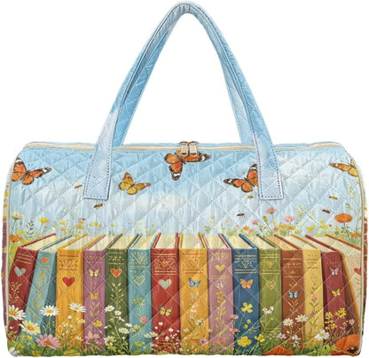Black Cat Quilted Tote Bag Duffle Bags For Women Travel Quilt Sling Shoulder Bag Large Overnight Hobo Handbag for Work Gym Sport