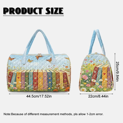 Black Cat Quilted Tote Bag Duffle Bags For Women Travel Quilt Sling Shoulder Bag Large Overnight Hobo Handbag for Work Gym Sport