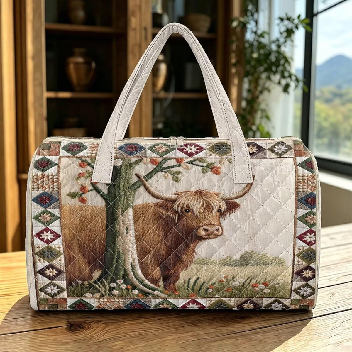 Black Cat Quilted Tote Bag Duffle Bags For Women Travel Quilt Sling Shoulder Bag Large Overnight Hobo Handbag for Work Gym Sport