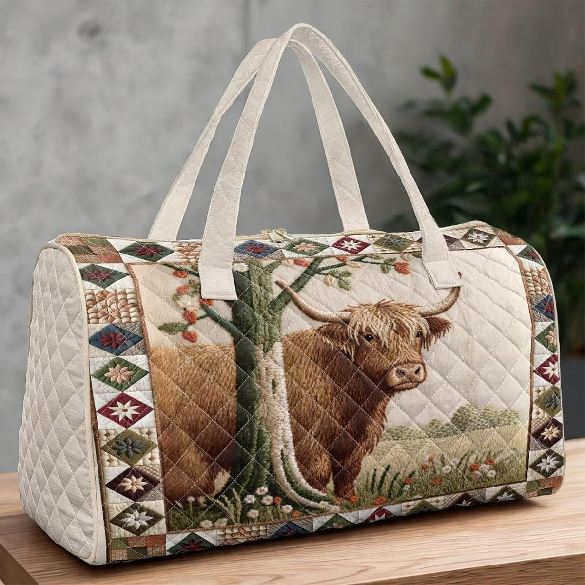 Black Cat Quilted Tote Bag Duffle Bags For Women Travel Quilt Sling Shoulder Bag Large Overnight Hobo Handbag for Work Gym Sport