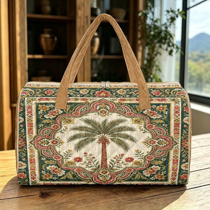 Black Cat Quilted Tote Bag Duffle Bags For Women Travel Quilt Sling Shoulder Bag Large Overnight Hobo Handbag for Work Gym Sport