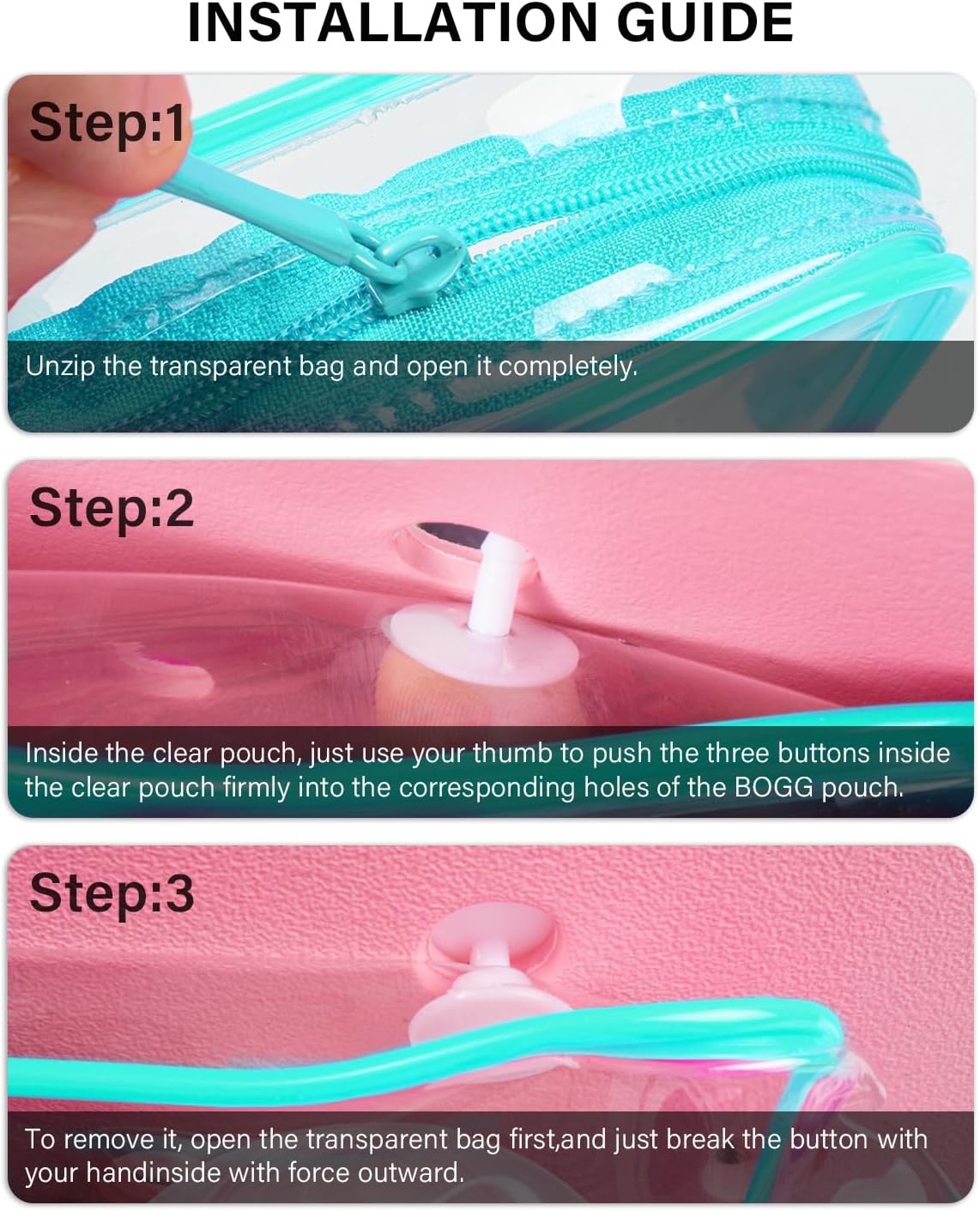 4 Pack Clear Toiletry Bag, Portable Travel Makeup Pouch with Zipper, TSA Approved Organizer, PVC Cosmetic for Airport Airline Compliant (Black, Pack of 4)