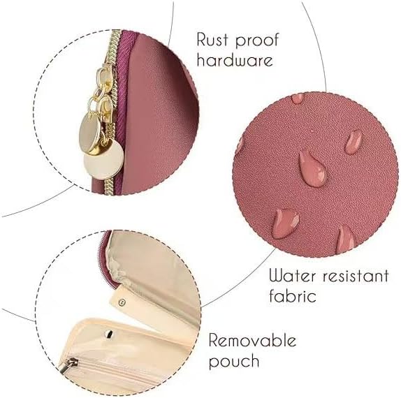 Travel Toiletry Bag for Women - Hanging Cosmetic Makeup Organizer with Clear Compartments, Water-Resistant Cosmetic Bag, Perfect for Vacation, and Daily Use (green)