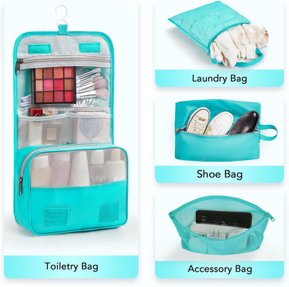 10 Set Compression Packing Cubes for Travel Essentials,Compressible Expandable Space Saver Bags for Organizing Clothes,Luggage Suitcase Garment Bags with Over 1000 pcs Mesh Holes(Black)