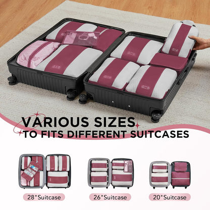 10 Set Compression Packing Cubes for Travel Essentials,Compressible Expandable Space Saver Bags for Organizing Clothes,Luggage Suitcase Garment Bags with Over 1000 pcs Mesh Holes(Black)