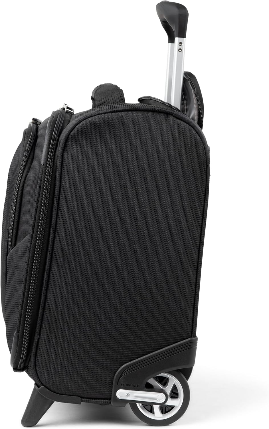 Maxlite 5 Softside Lightweight Rolling Underseat Tote Upright 2 Wheel Bag, Men and Women, 14-Inch — Black