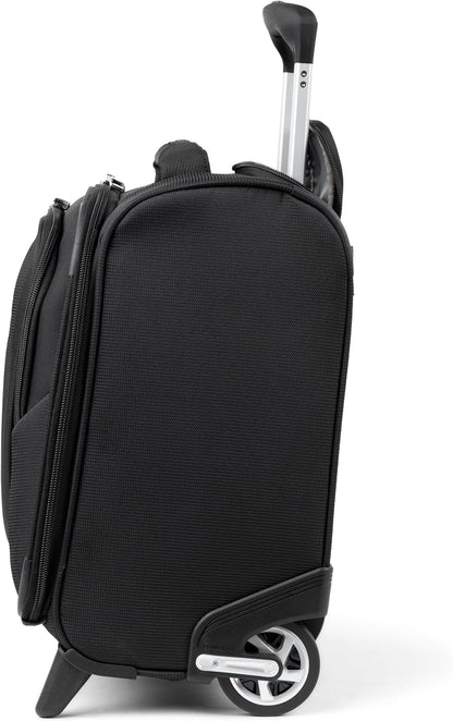 Maxlite 5 Softside Lightweight Rolling Underseat Tote Upright 2 Wheel Bag, Men and Women, 14-Inch — Black