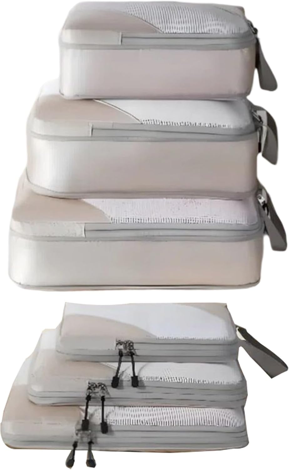Compression Packing Bags - Travel Packing Cubes, 6 Piece Storage Organizer, Material Lightweight Design, Clothes Bedding Shoes Compression Space Saving, Premium Travel Organizer, Suitcase Airplane