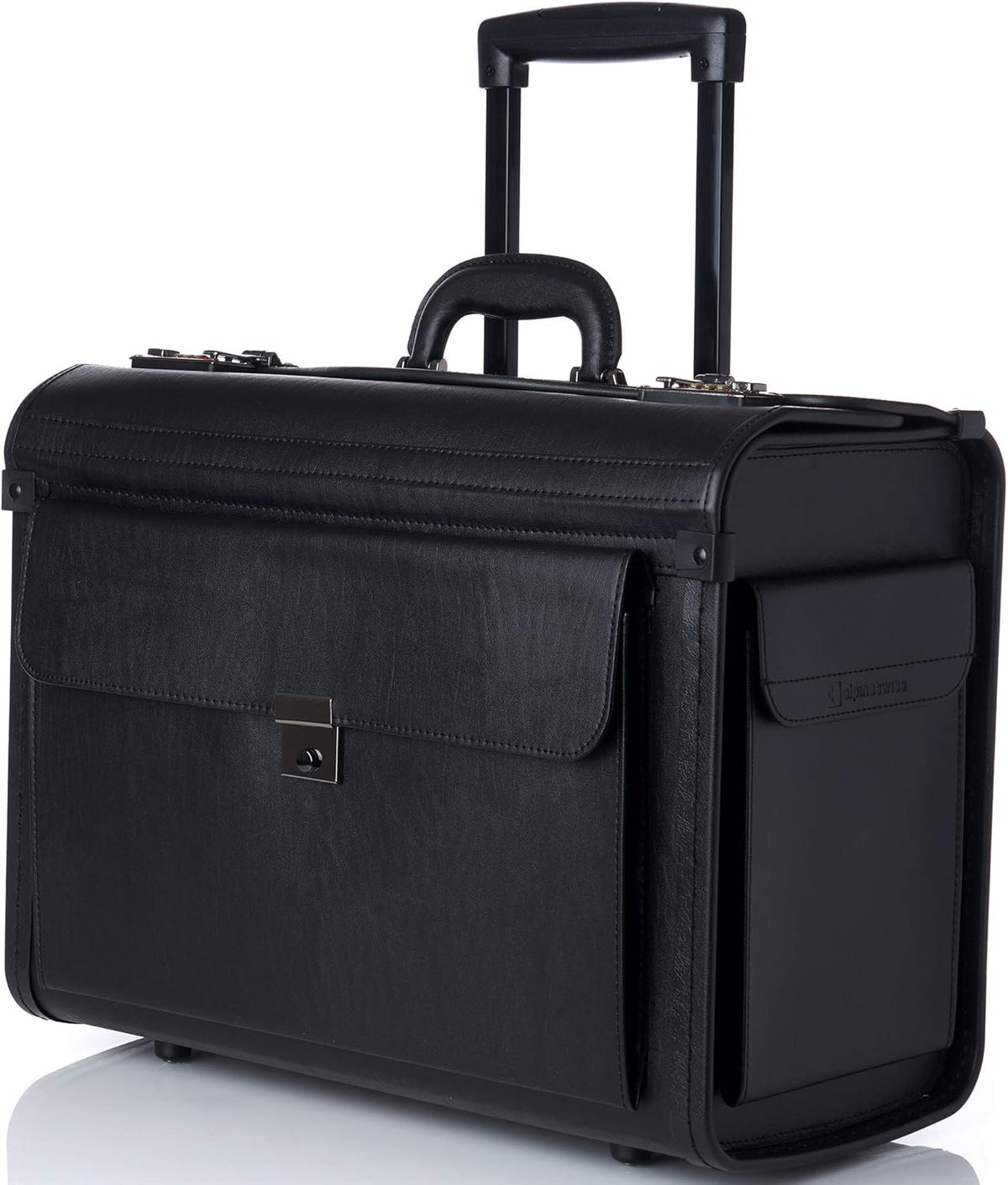 Rolling 17" Laptop Briefcase on Wheels Attache Lawyers Case Legal Size