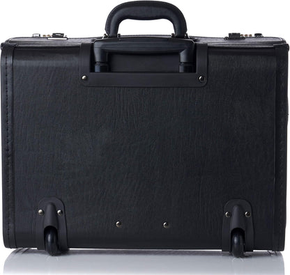 Rolling 17" Laptop Briefcase on Wheels Attache Lawyers Case Legal Size