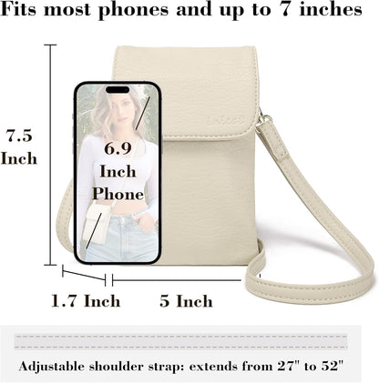 Small Crossbody Bags for Women Vegan Leather Cross Body Phone Purse | Lightweight Cell Phone Wallet, Women's Shoulder Handbags, Mini Cross Body Bag for Woman Travel Shopping Everyday Daily Use