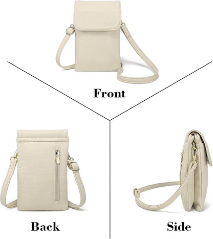 Small Crossbody Bags for Women Vegan Leather Cross Body Phone Purse | Lightweight Cell Phone Wallet, Women's Shoulder Handbags, Mini Cross Body Bag for Woman Travel Shopping Everyday Daily Use