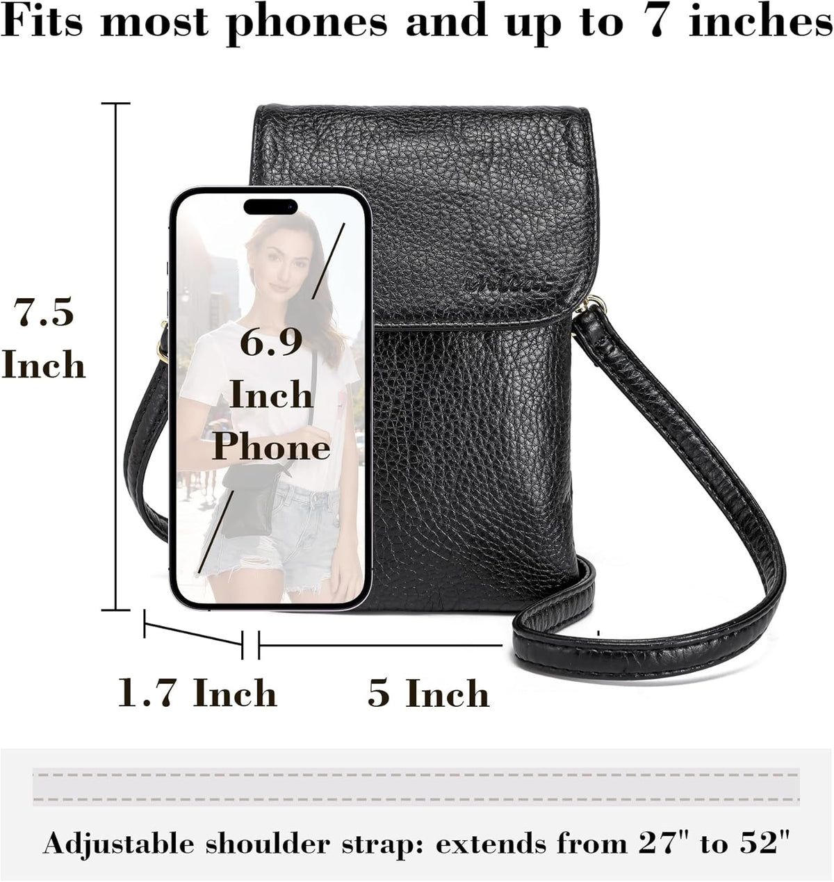 Small Crossbody Bags for Women Vegan Leather Cross Body Phone Purse | Lightweight Cell Phone Wallet, Women's Shoulder Handbags, Mini Cross Body Bag for Woman Travel Shopping Everyday Daily Use