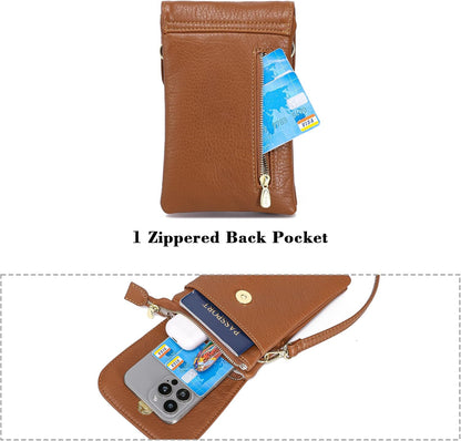 Small Crossbody Bags for Women Vegan Leather Cross Body Phone Purse | Lightweight Cell Phone Wallet, Women's Shoulder Handbags, Mini Cross Body Bag for Woman Travel Shopping Everyday Daily Use